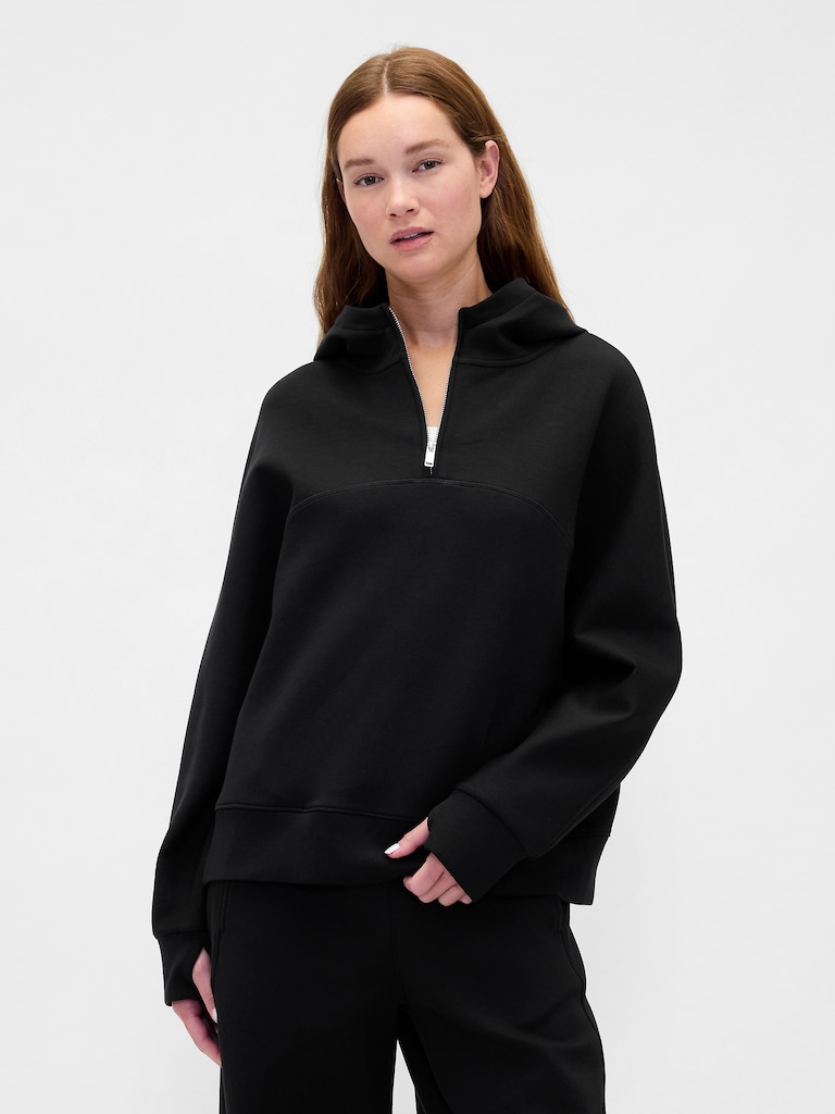 GapFit Oversized Quarter-Zip Hoodie