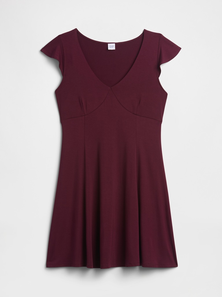 V-Neck Mini Dress
