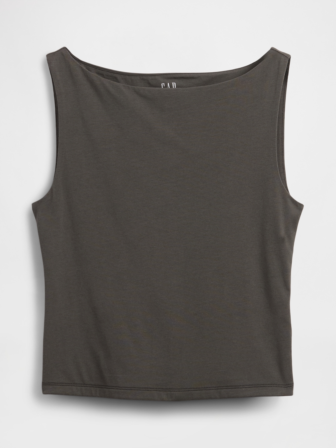 CloseKnit Jersey Boatneck Crop Tank Top