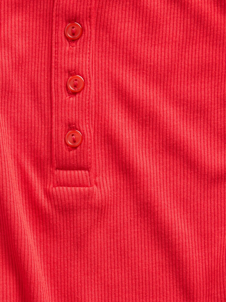 Mini Rib Lace Henley PJ Tank Top