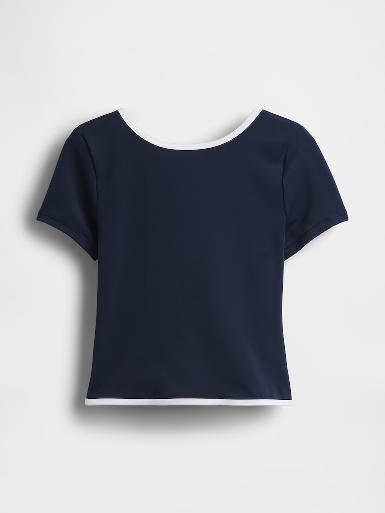 GapFit Smooth Reversible Wrap Crop Top