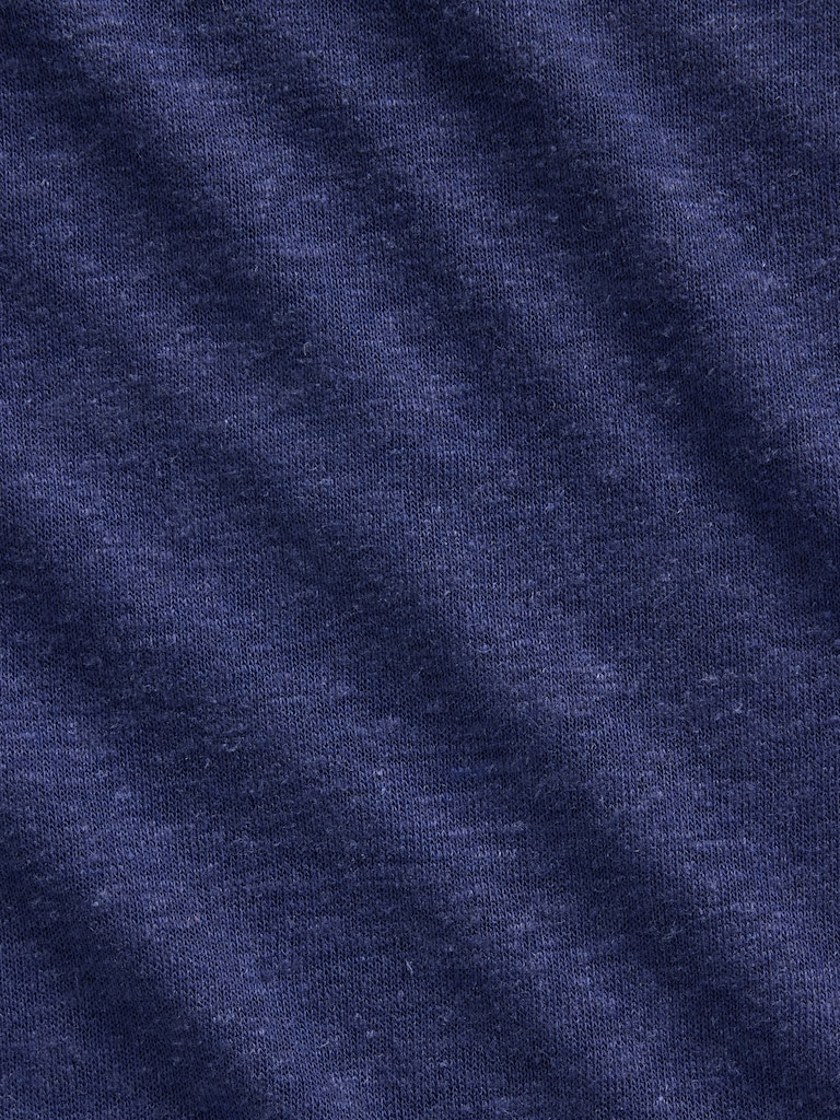 Linen-Blend Relaxed T-Shirt