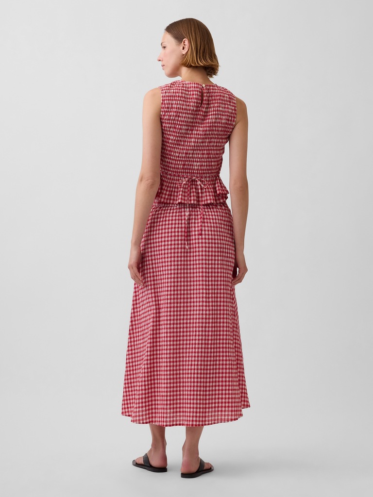 Gingham Maxi Skirt
