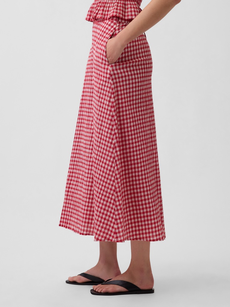 Gingham Maxi Skirt