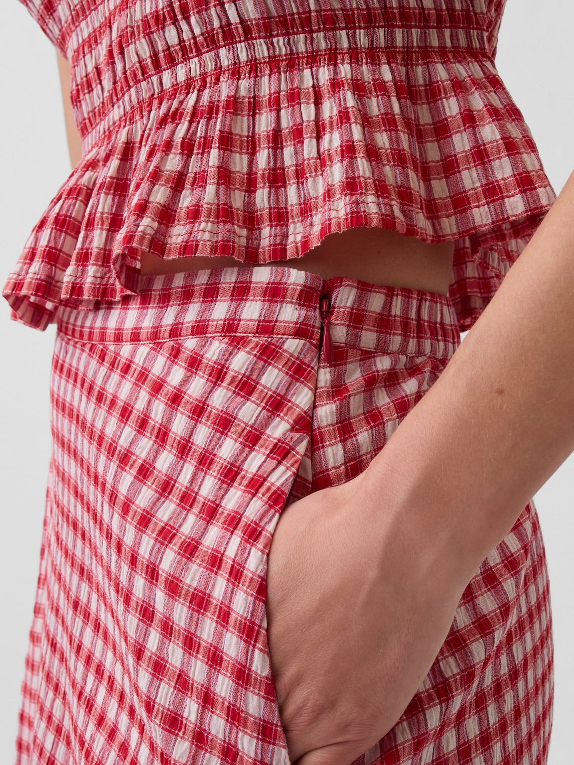 Gingham Maxi Skirt