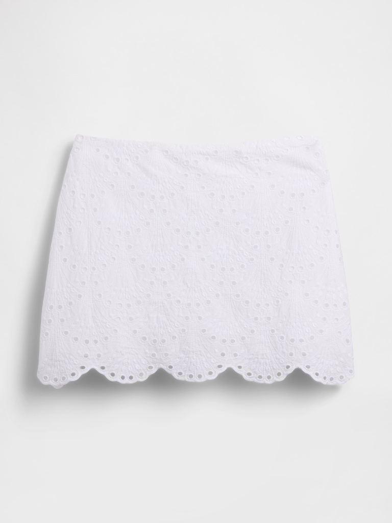Eyelet Mini Skort