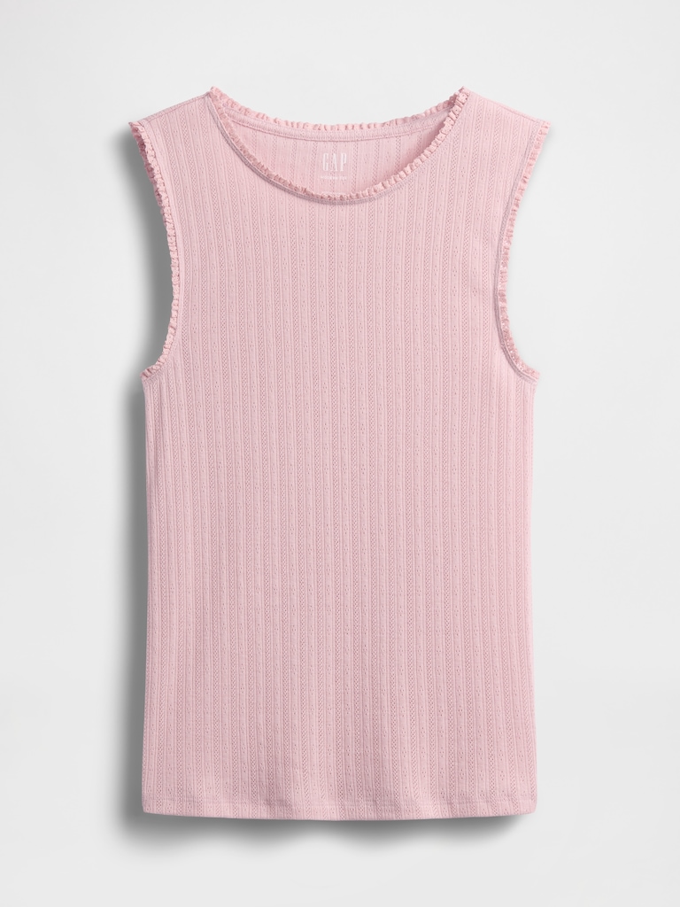 Pointelle Shell Tank Top