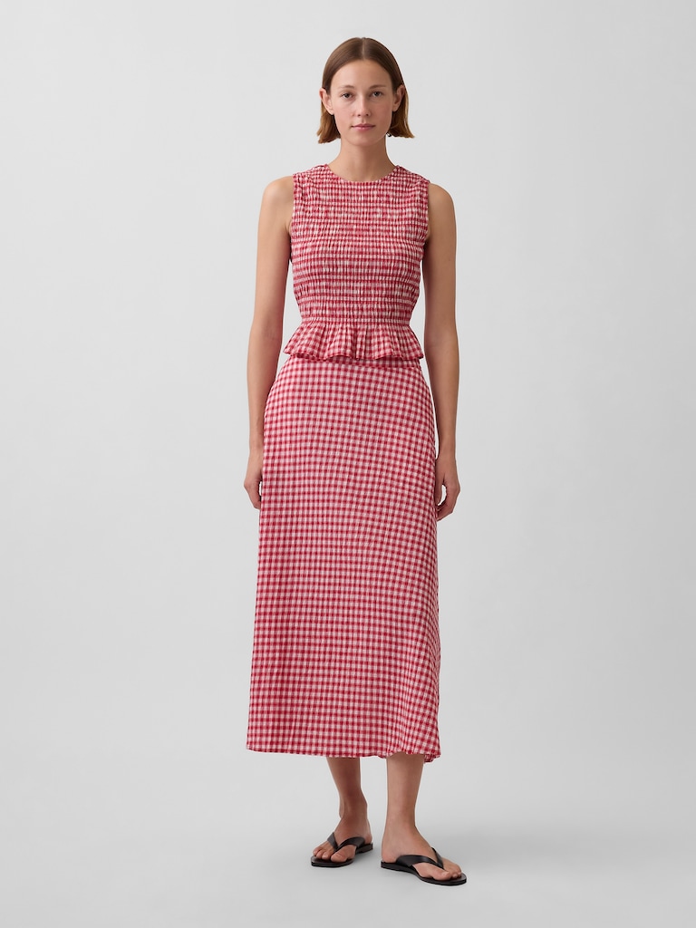 Gingham Maxi Skirt