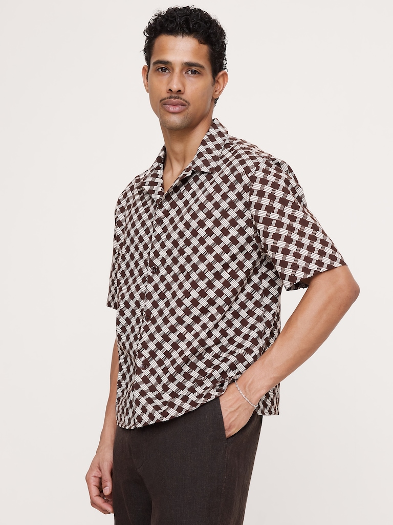 Relaxed-Fit Cotton Slub Resort Shirt