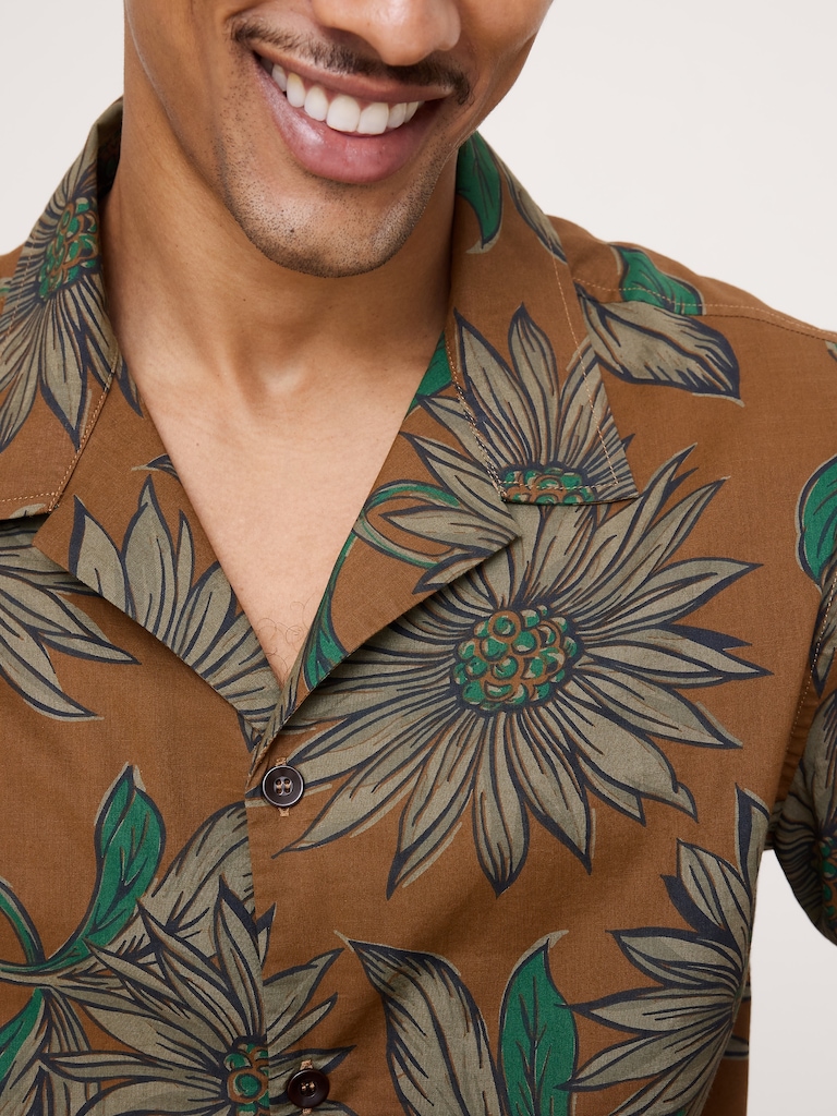 Relaxed-Fit Cotton Slub Resort Shirt