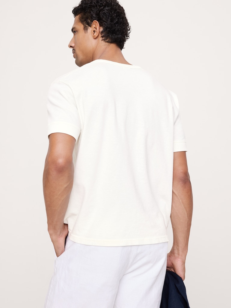 Heirloom Cotton Slub Henley T-Shirt