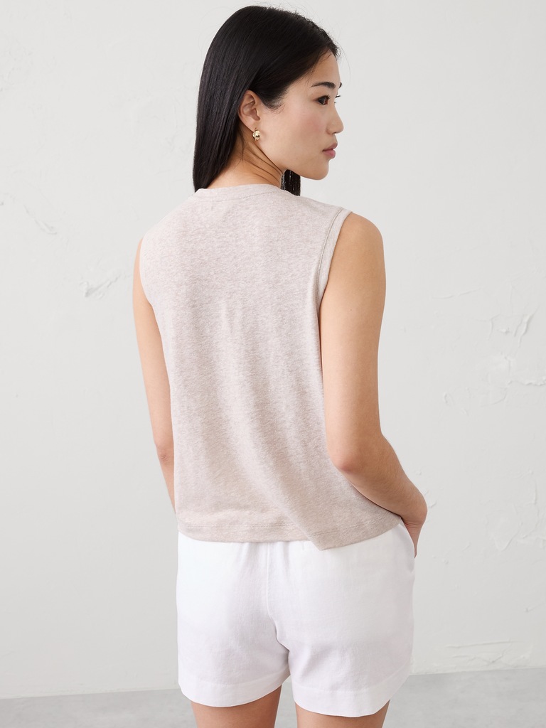 Linen-Blend Tank