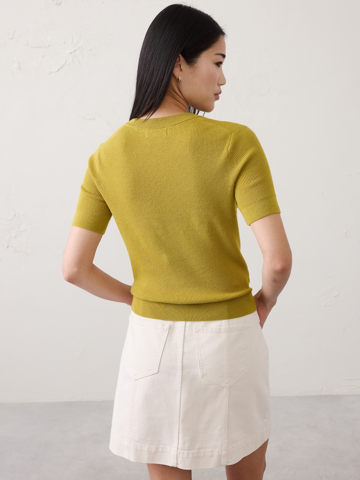 Cotton Pointelle Sweater