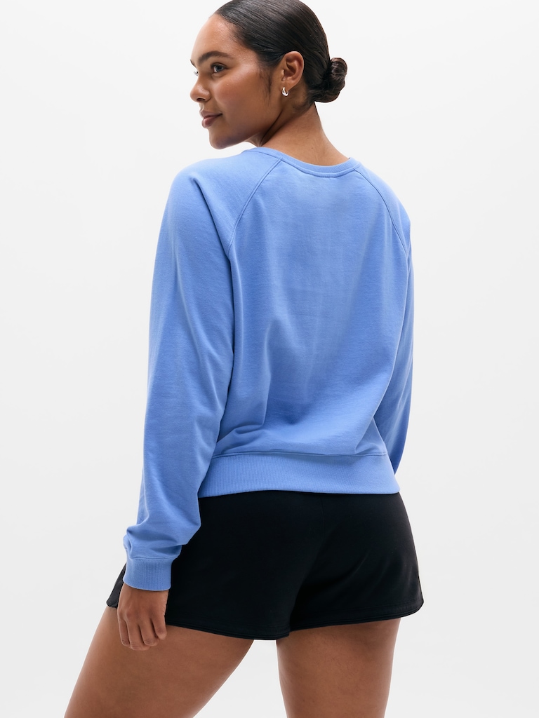 Airy Cotton Terry Crew Sweatshirt