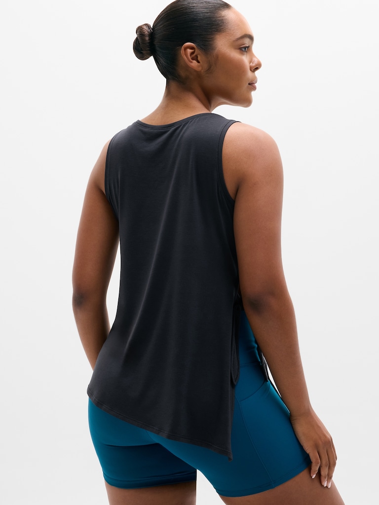 Move With Ease Asym Tie Tank