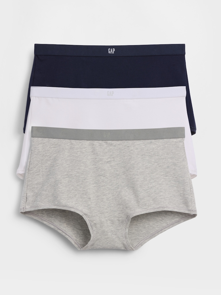 Organic Stretch Cotton Logo Shorty (3-Pack)