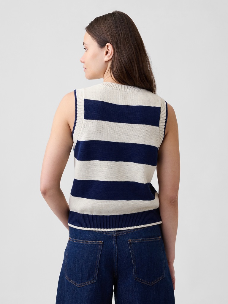 Sleeveless Button-Up Sweater