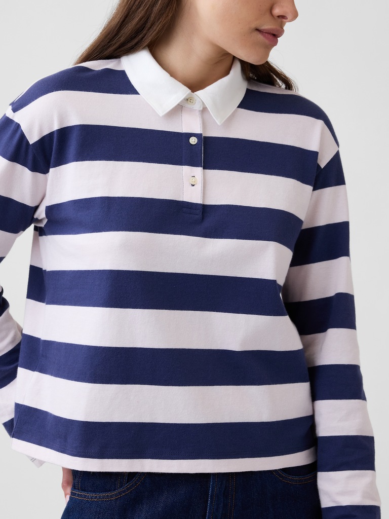 Relaxed Rugby Polo Shirt