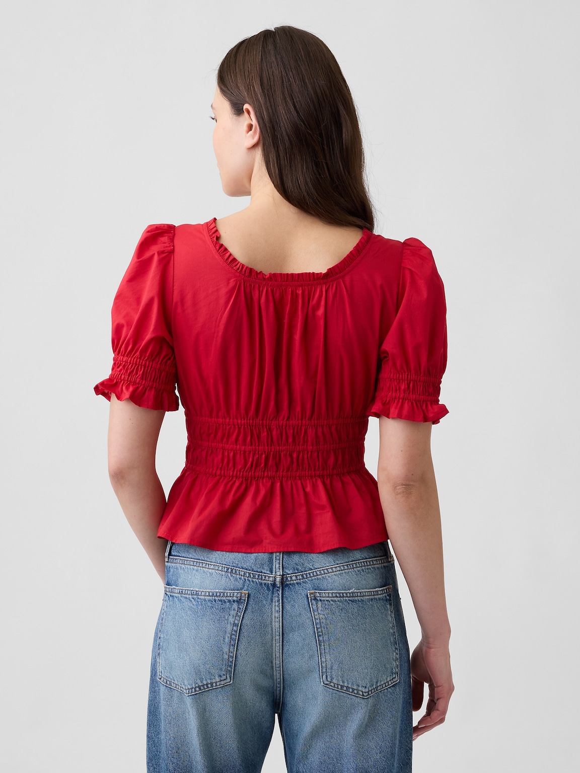 Smocked Puff Sleeve Top