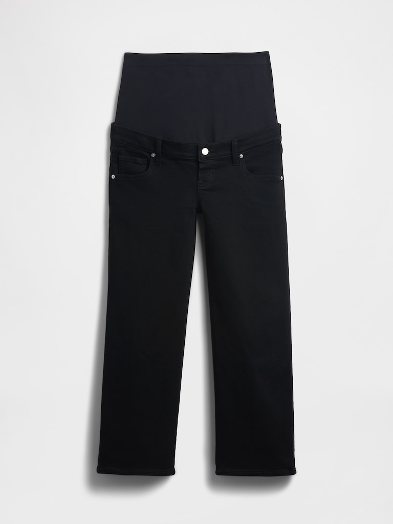 Maternity Full Panel Wide-Leg Jeans