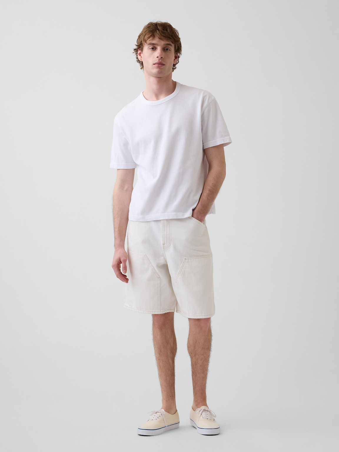 9" Loose Denim Carpenter Shorts