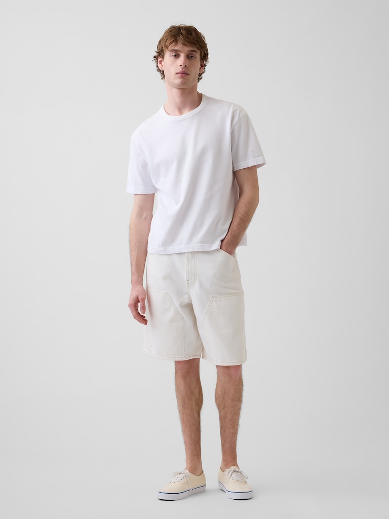 9" Loose Denim Carpenter Shorts