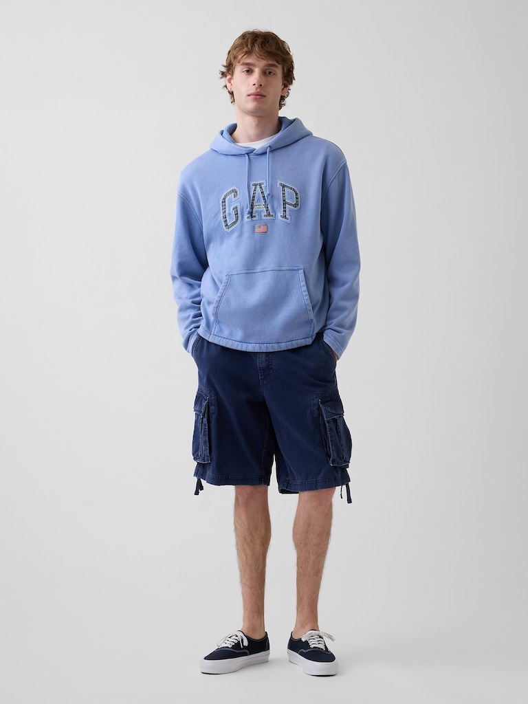 VintageSoft Oversized Americana Logo Hoodie