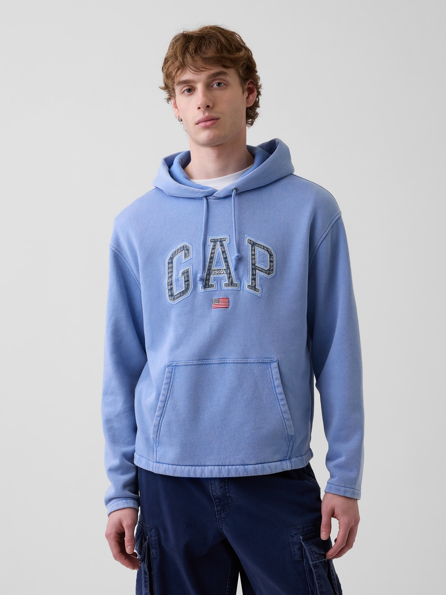 VintageSoft Oversized Americana Logo Hoodie | Gap
