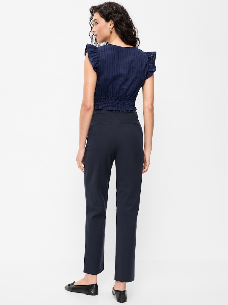 High-Waisted Pixie Straight Pants