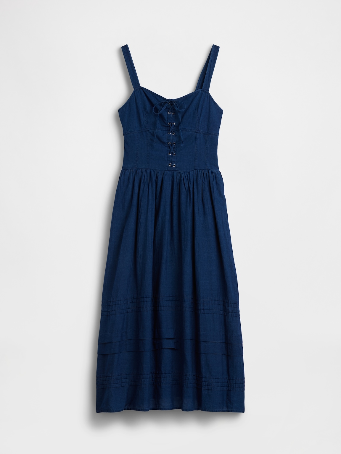 Lace-Up Corset Maxi Dress