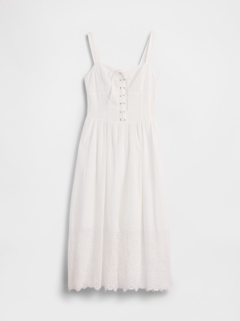 Lace-Up Corset Maxi Dress