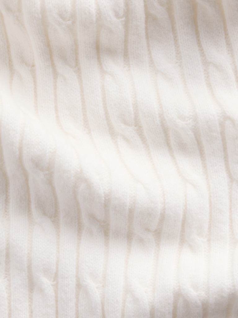 CashSoft Relaxed Cable-Knit Sweater Pants