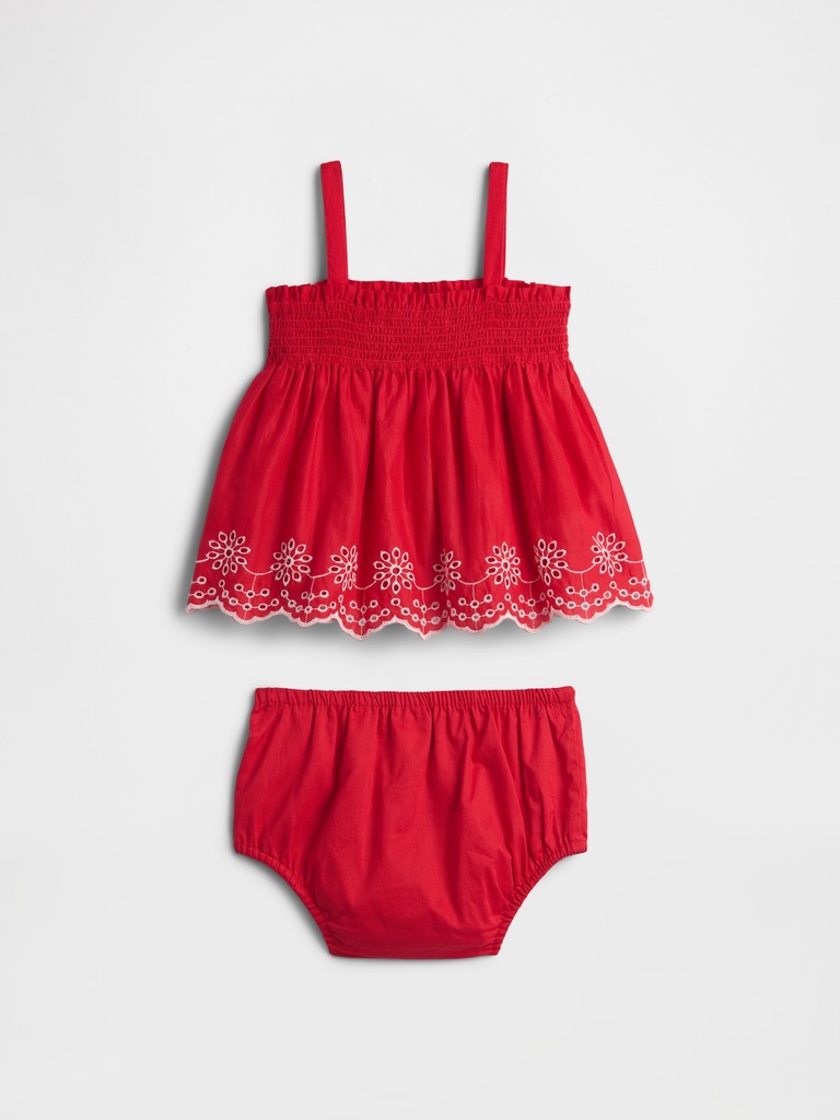 Baby Eyelet Two-Piece Outfit Set