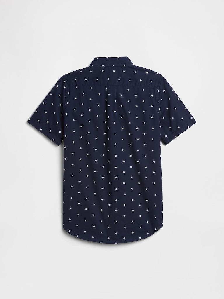 Kids Print Poplin Shirt
