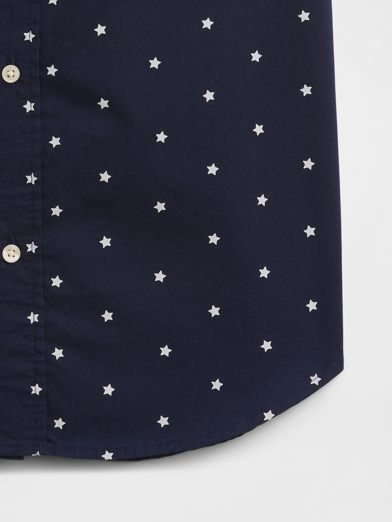 Kids Print Poplin Shirt