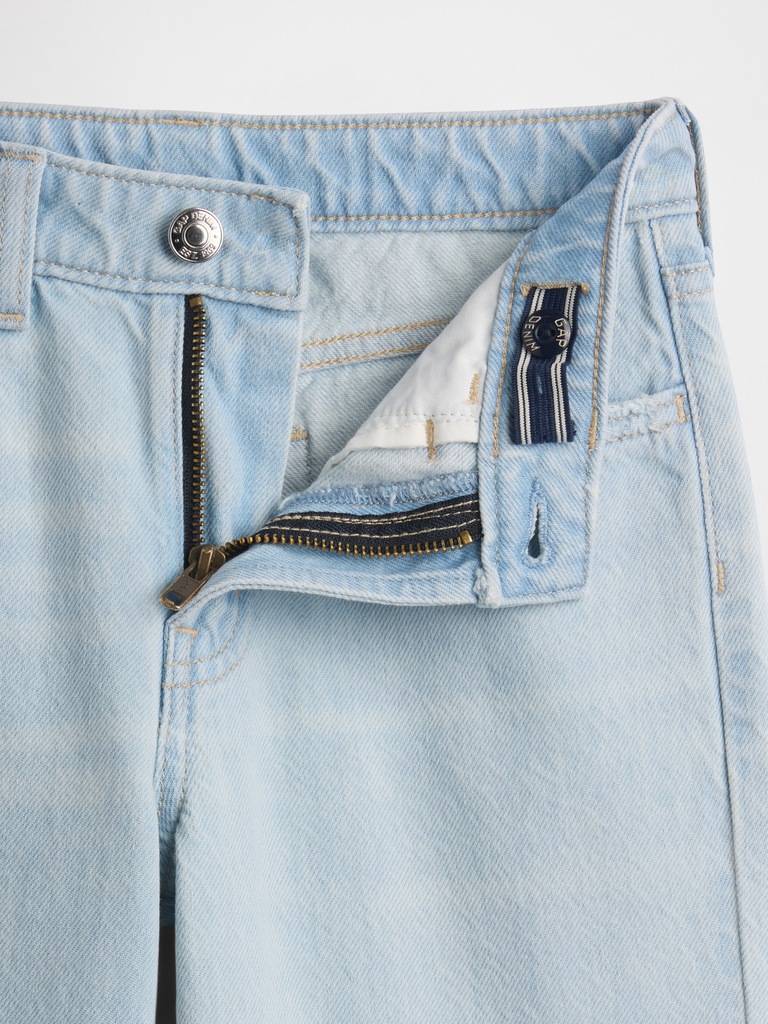 Kids High Rise Wide-Leg Jeans