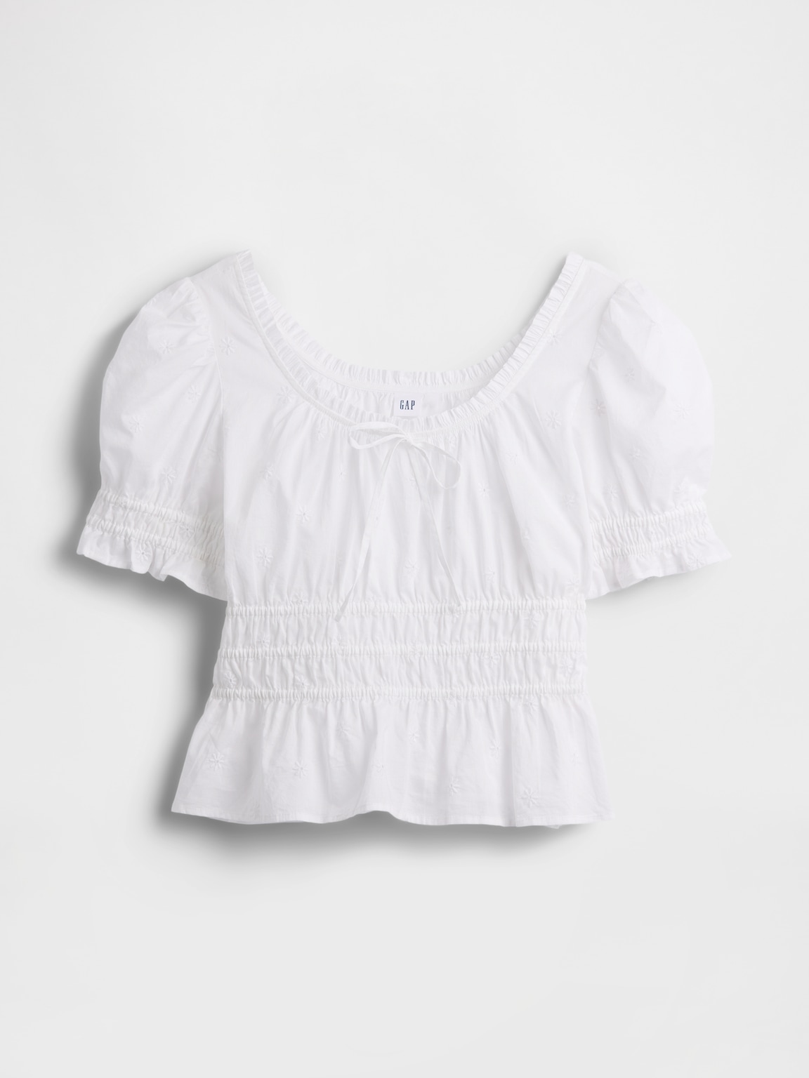 Smocked Puff Sleeve Top