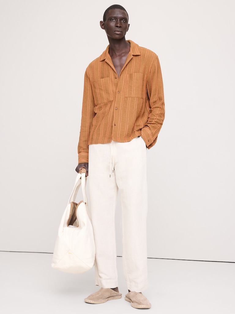 Chemise de vacances en tricot à rayures