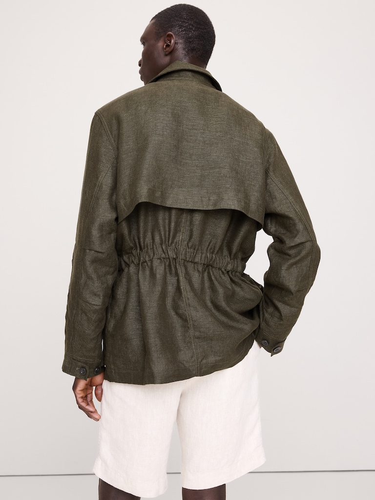 Linen Canvas Utility Jacket