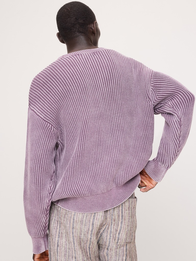 Ribbed Cotton Crew-Neck Sweater