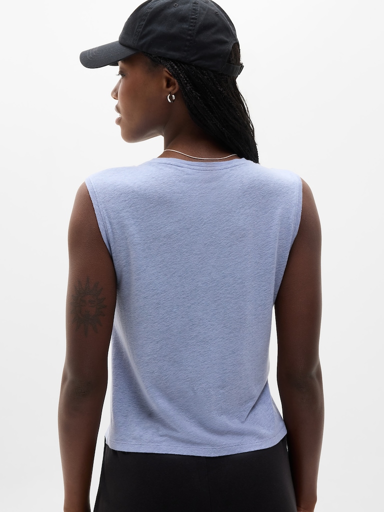 Getaway Linen Blend Muscle Tank