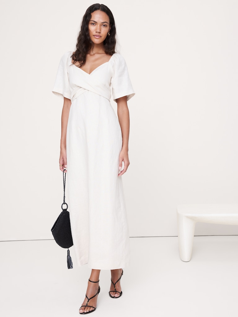 Linen Sweetheart Maxi Dress