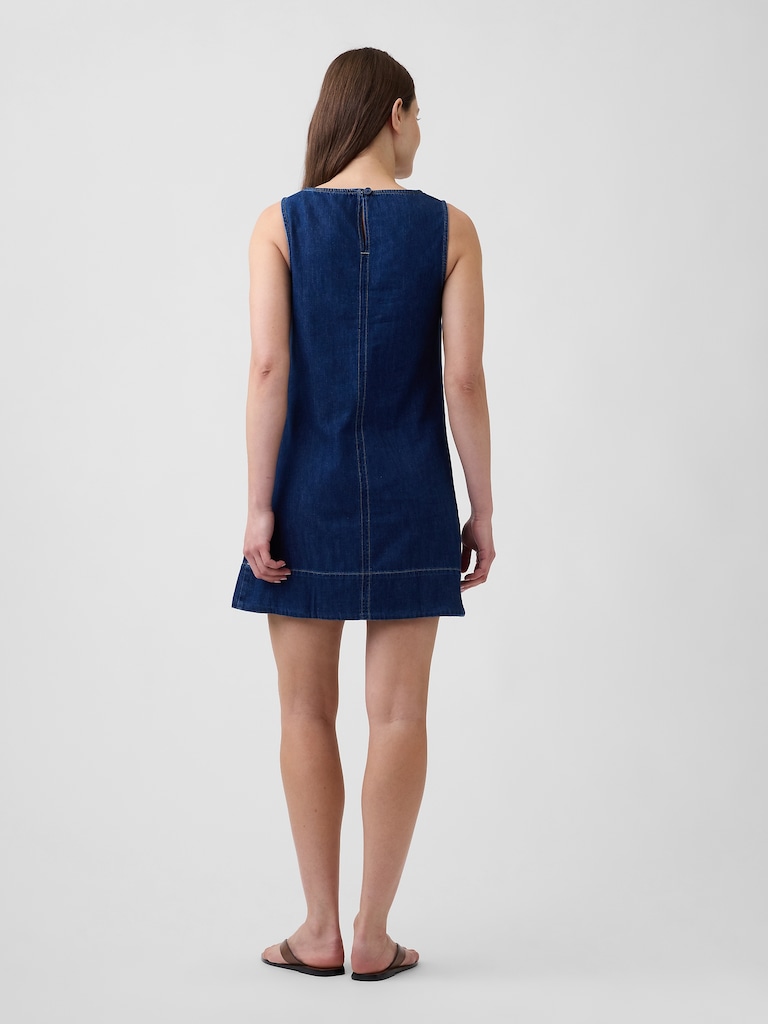 Denim Apron Mini Dress