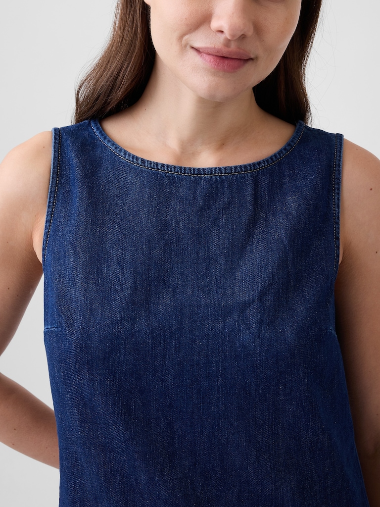 Denim Apron Mini Dress