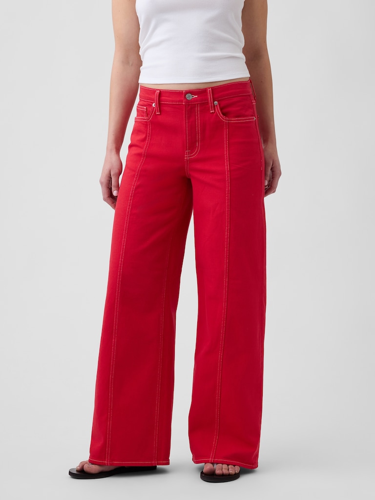 Mid Rise Wide-Leg Jeans