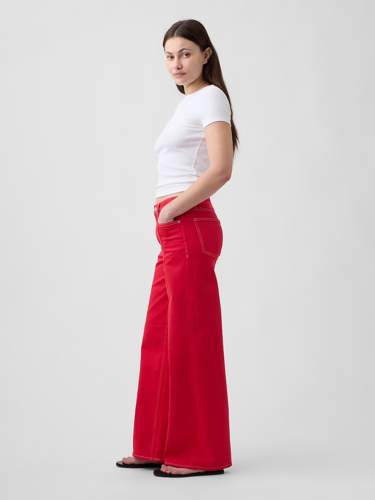 Mid Rise Wide-Leg Jeans