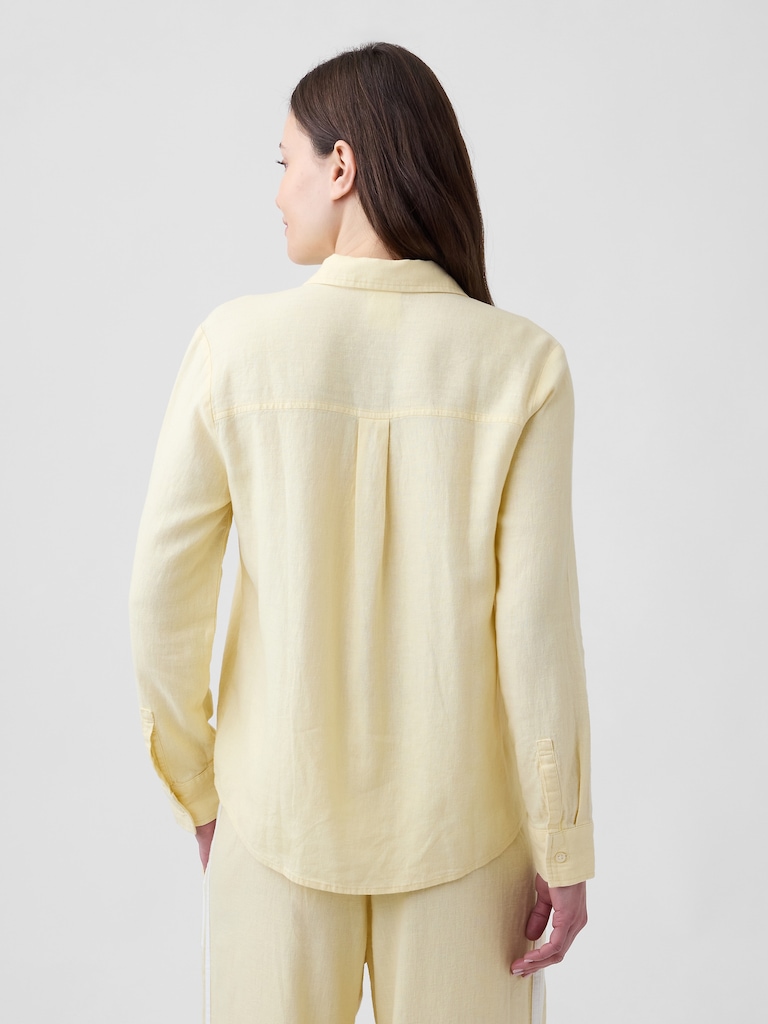 Linen-Blend Easy Shirt