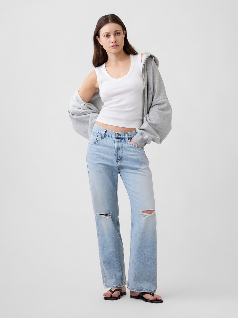 Ribbed Scoopneck Tank Top