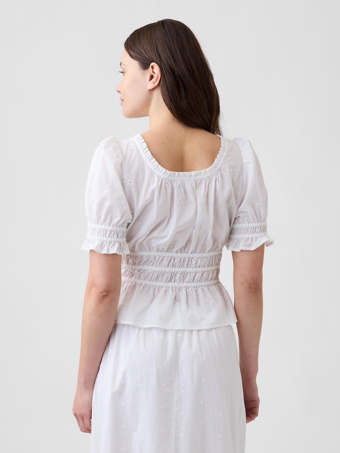 Smocked Puff Sleeve Top