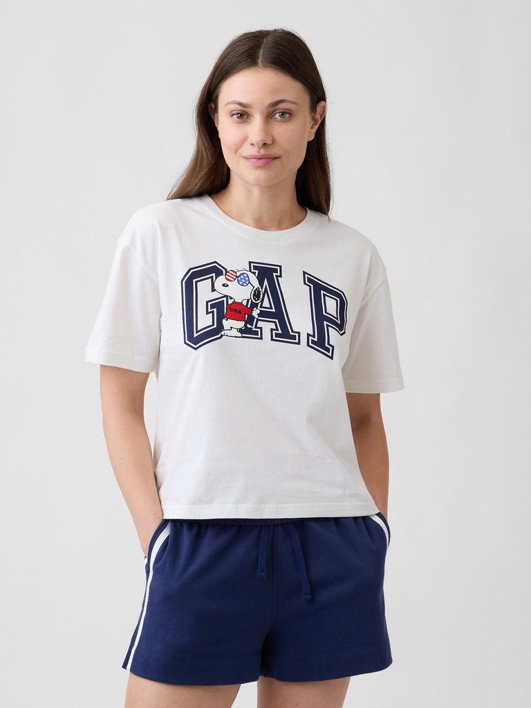 Peanuts Oversized Gap Americana Logo T-Shirt